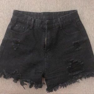 Black High Waisted Shorts